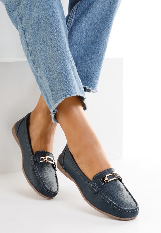 Mocasini dama piele navy Celetina